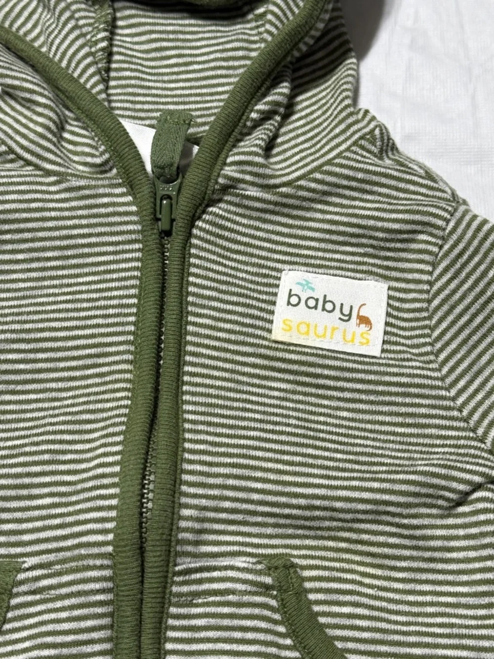 Carter's Baby Boy Cute Green Striped Outfit Size 3 Months